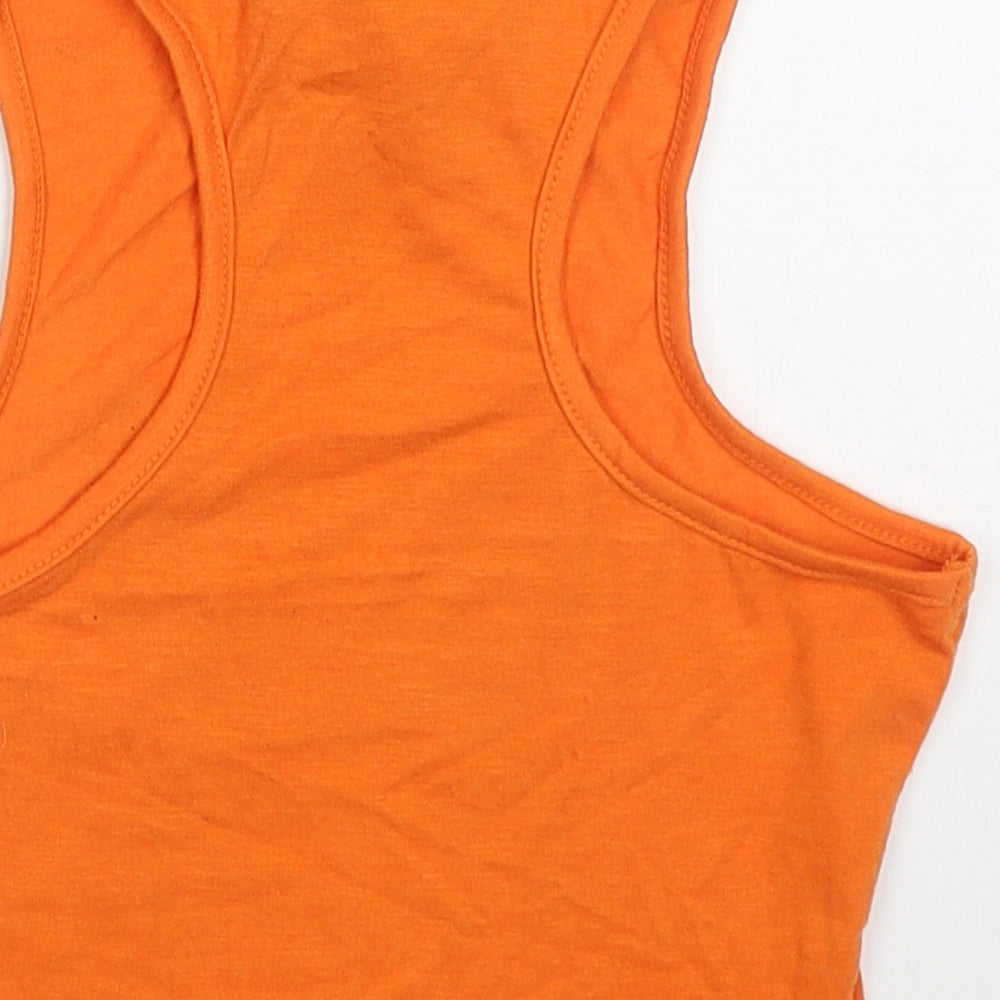 Daisy Street Womens Orange  Polyester Cropped Tank Size 8 Round Neck - Dragons