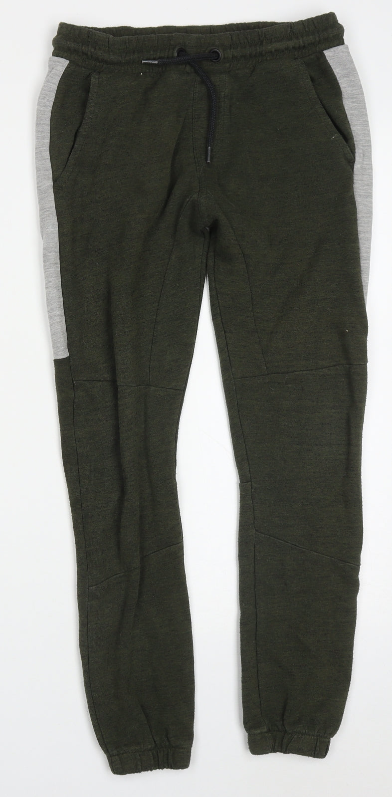 Nutmeg Boys Green  Cotton Sweatpants Trousers Size 10-11 Years  Regular Drawstring