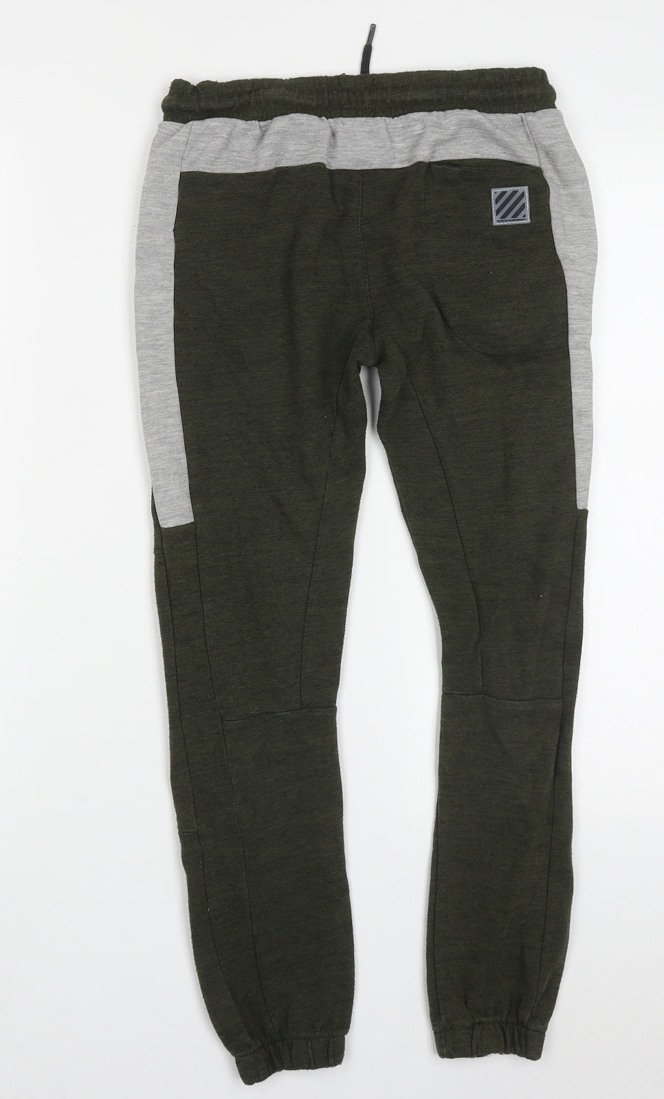 Nutmeg Boys Green  Cotton Sweatpants Trousers Size 10-11 Years  Regular Drawstring