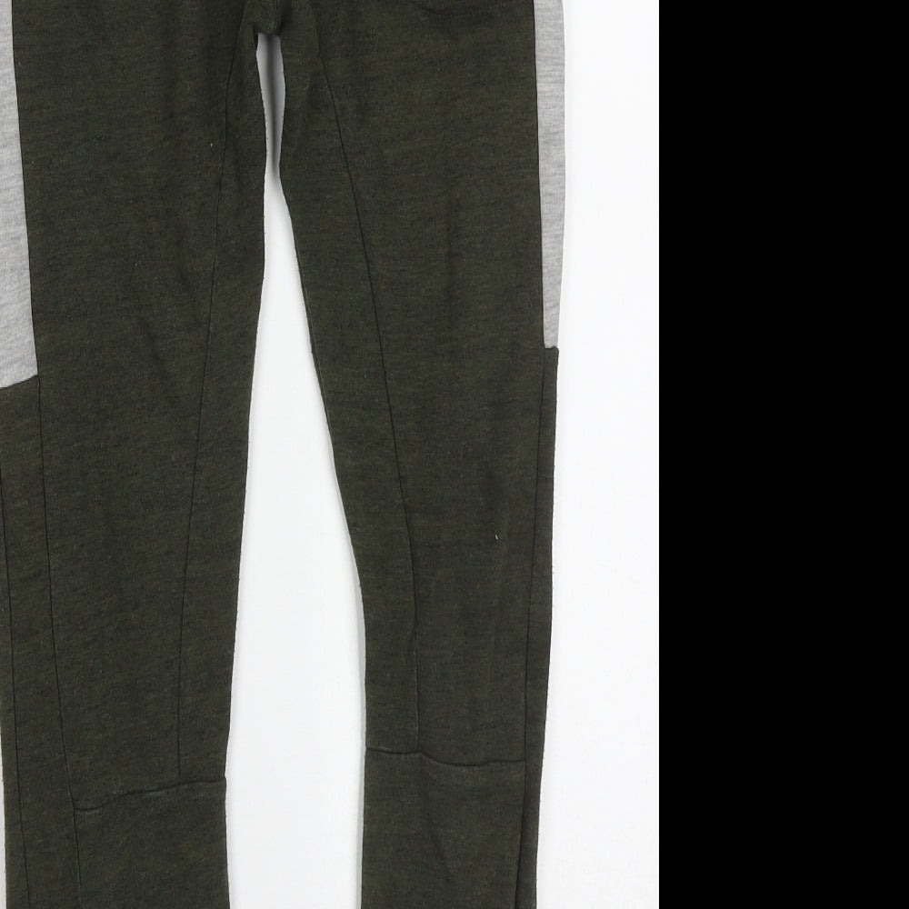 Nutmeg Boys Green  Cotton Sweatpants Trousers Size 10-11 Years  Regular Drawstring