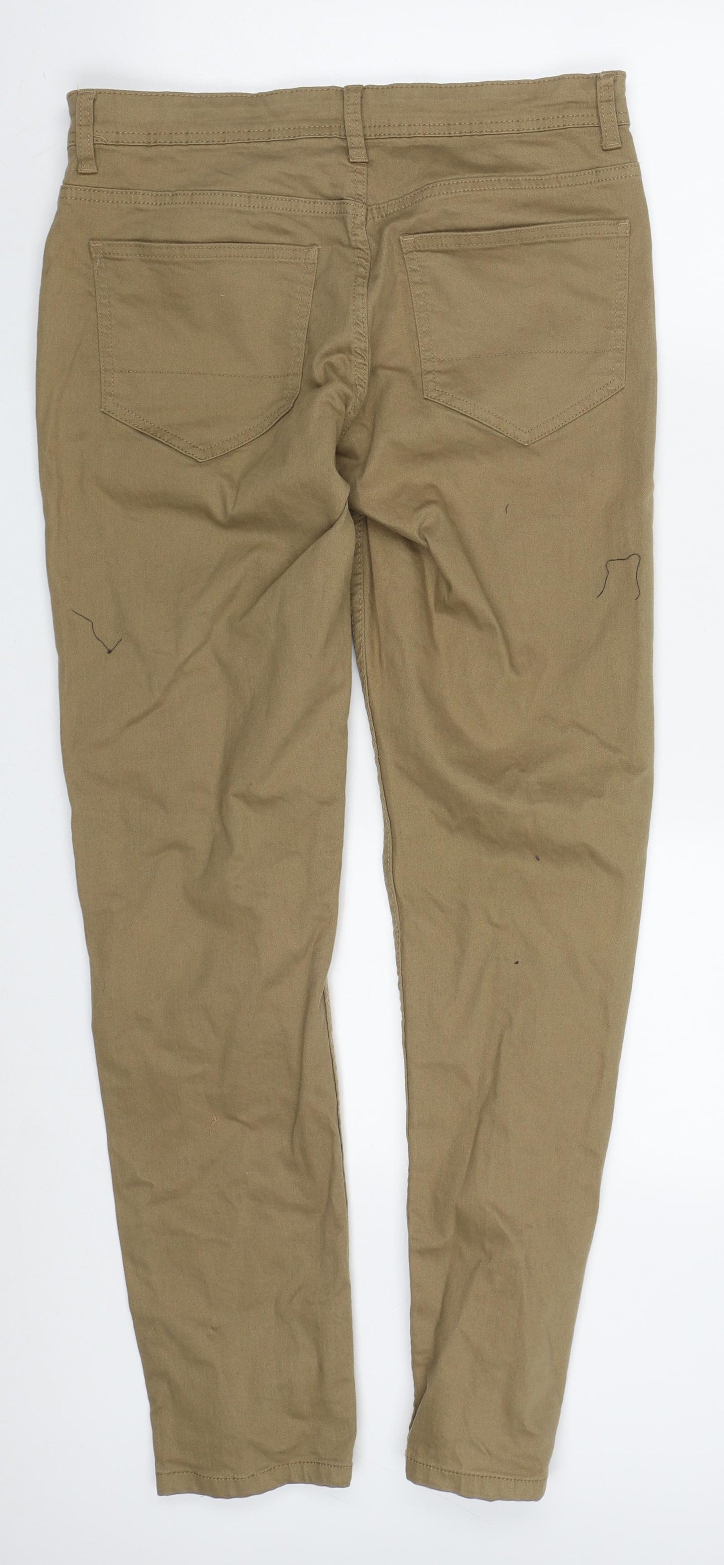 Denim Co Mens Beige  Cotton Straight Jeans Size 30 L32 in Slim Button
