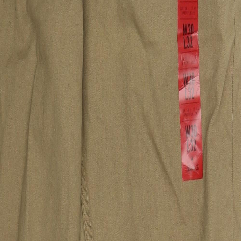 Denim Co Mens Beige  Cotton Straight Jeans Size 30 L32 in Slim Button