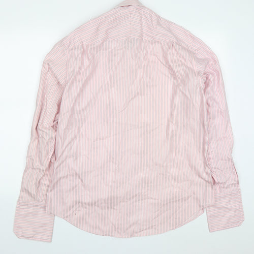 NEXT Mens Pink Striped Cotton  Dress Shirt Size 16.5 Collared Button