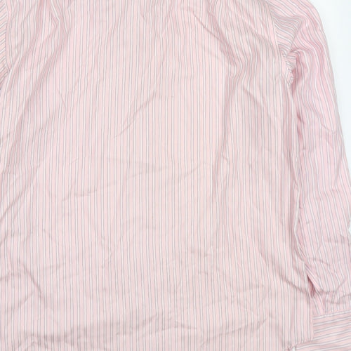 NEXT Mens Pink Striped Cotton  Dress Shirt Size 16.5 Collared Button