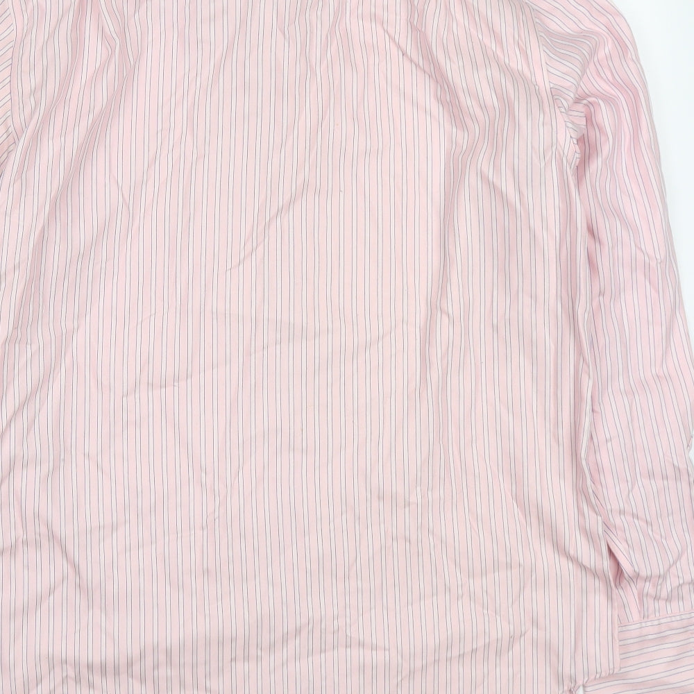 NEXT Mens Pink Striped Cotton  Dress Shirt Size 16.5 Collared Button