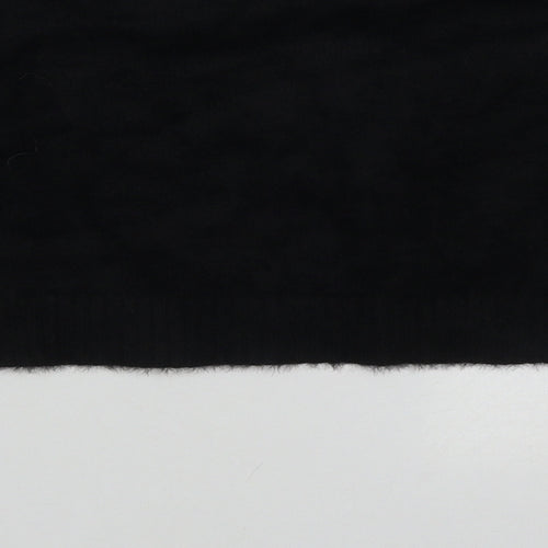 SheIn Womens Black V-Neck  Acrylic Pullover Jumper Size S