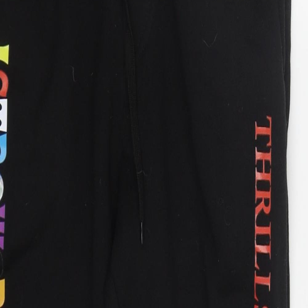 Preworn Mens Black  Cotton Sweatpants Trousers Size S L26 in Regular Drawstring - Astroworld