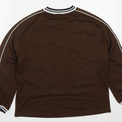 SheIn Womens Brown  Polyester Pullover Sweatshirt Size S  Pullover - California West Coast