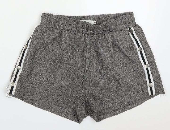 Runway Paris Womens Grey Polyester Bermuda Shorts Size S L3 in Regular