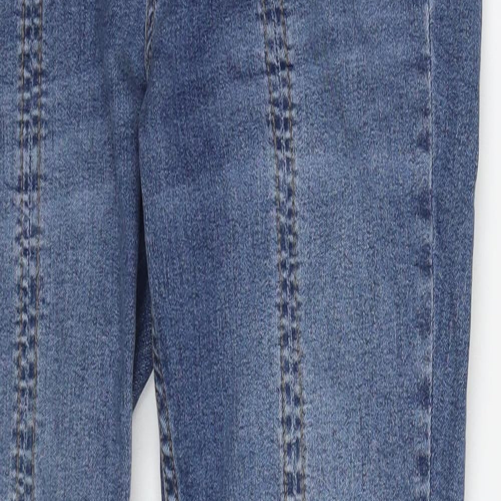 Zara Womens Blue  Cotton Skinny Jeans Size 10 L26 in Regular Button
