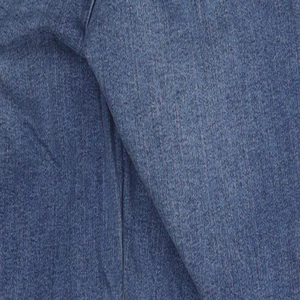 Zara Womens Blue  Cotton Skinny Jeans Size 10 L26 in Regular Button