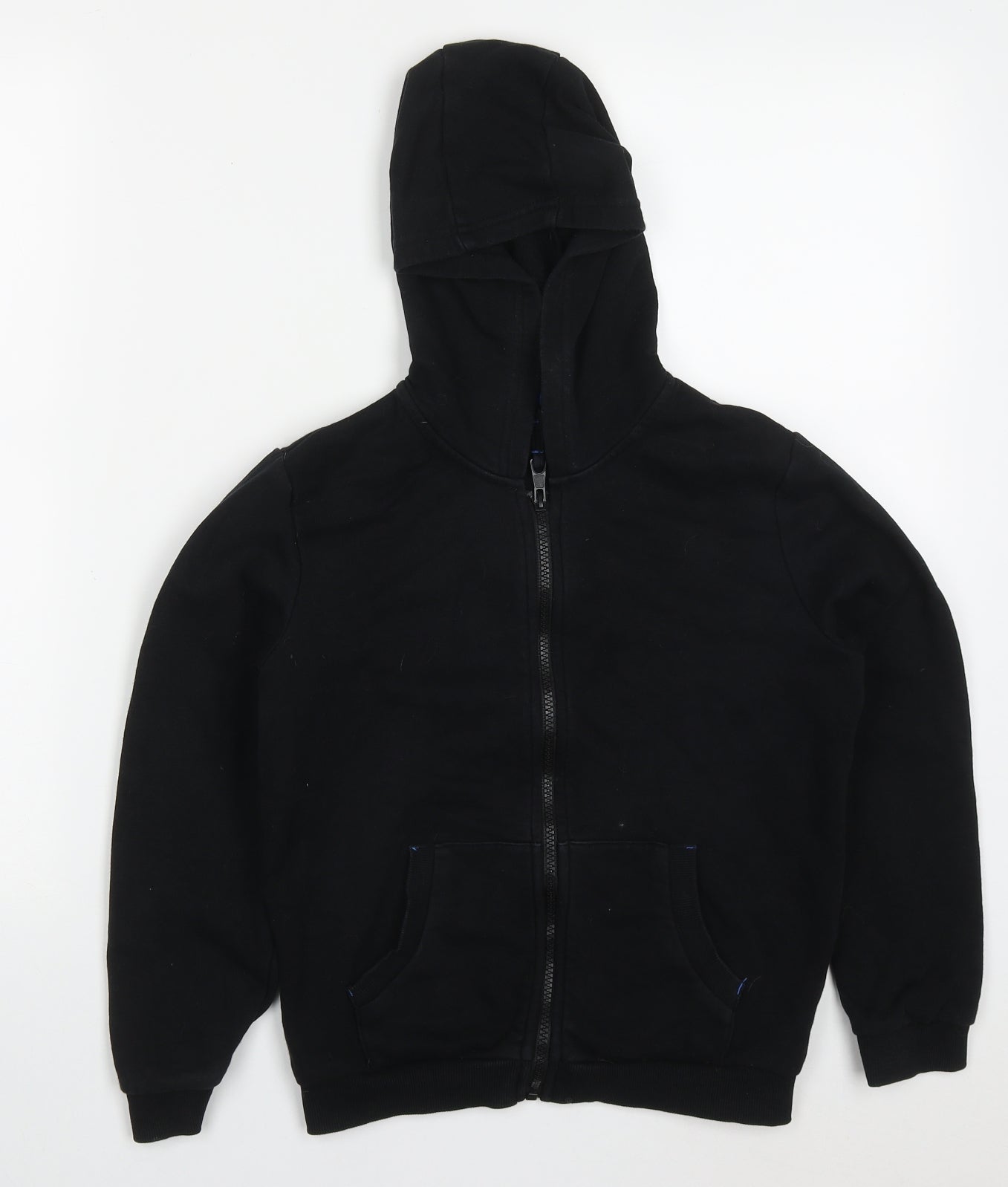 George Boys Black  Polyester Full Zip Hoodie Size 9-10 Years  Zip