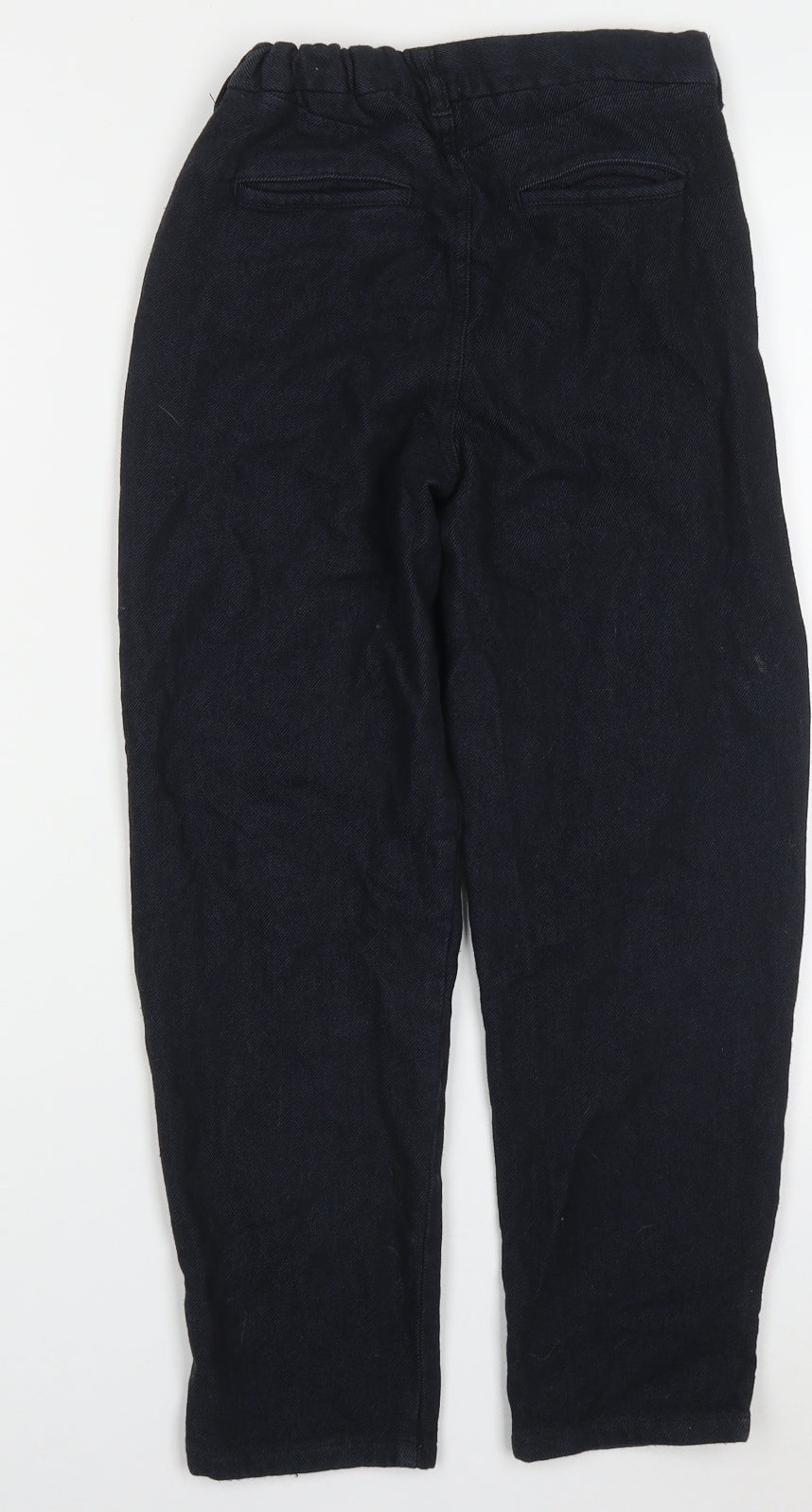 Zara Boys Blue  Cotton Capri Trousers Size 9 Years  Regular Button