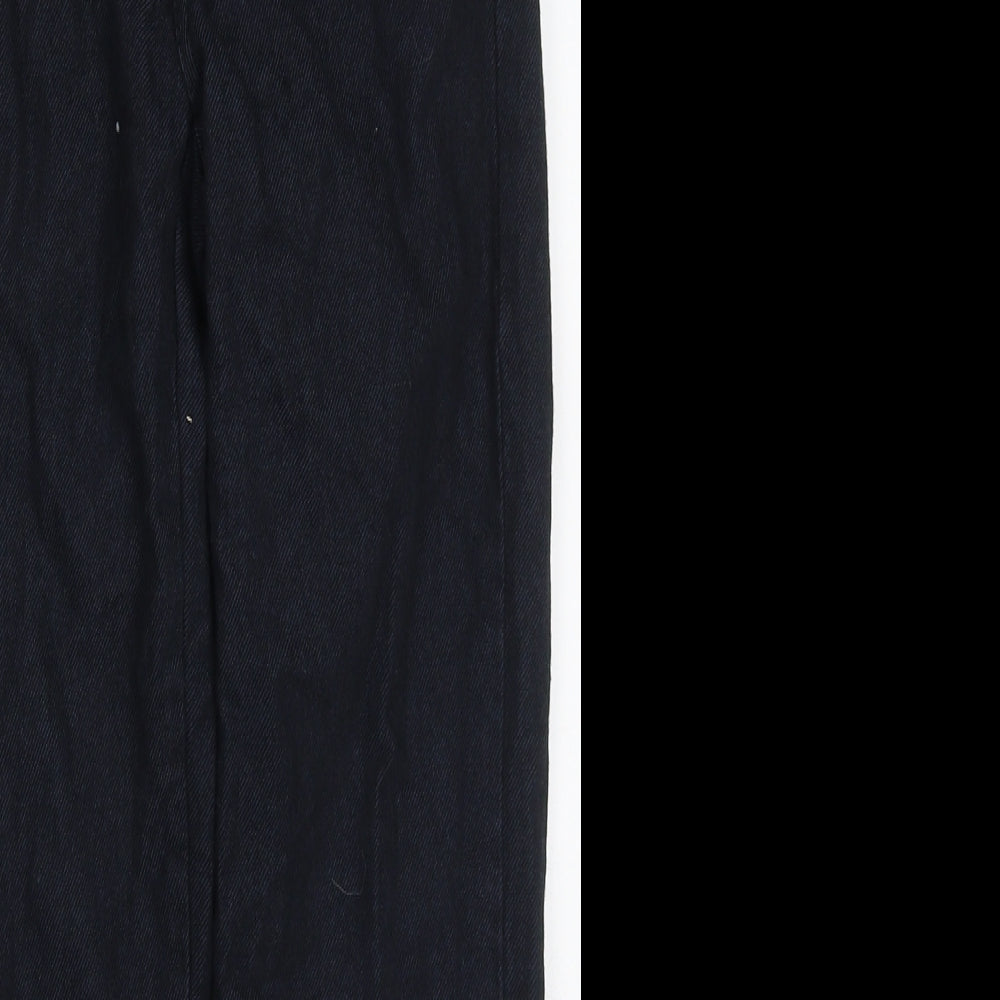 Zara Boys Blue  Cotton Capri Trousers Size 9 Years  Regular Button