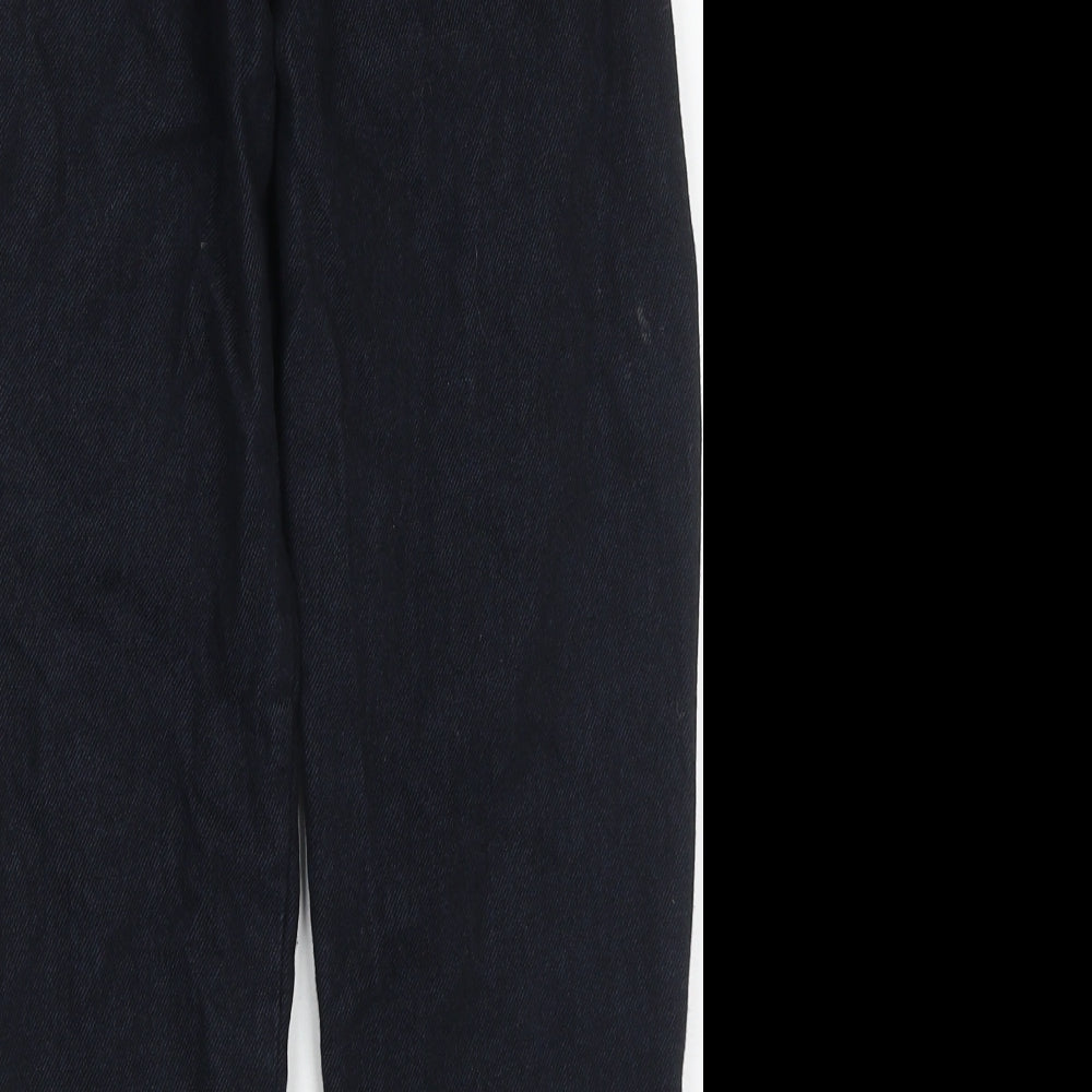 Zara Boys Blue  Cotton Capri Trousers Size 9 Years  Regular Button