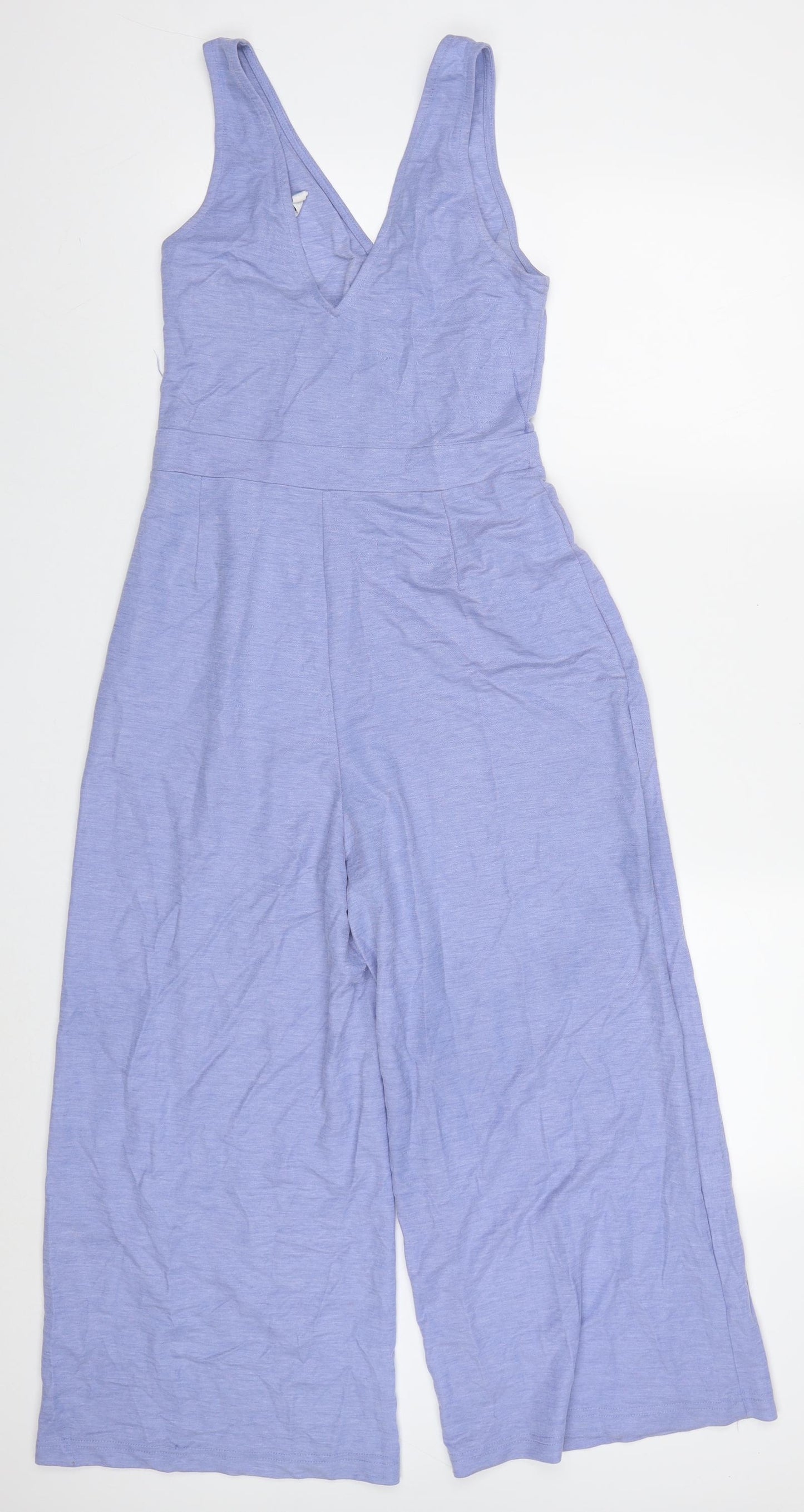 Mango Womens Blue  Viscose Jumpsuit One-Piece Size S L21 in Zip