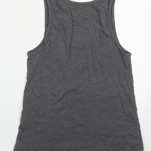 Saltrock Womens Grey  Cotton Basic Tank Size 10 Round Neck - Abstract