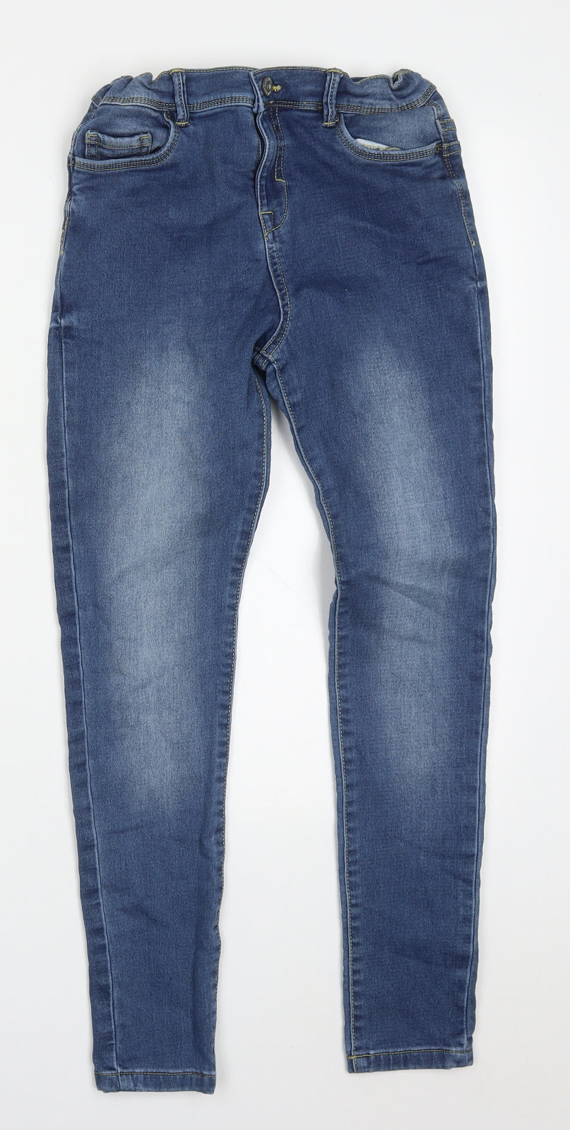 LFT Boys Blue  Cotton Skinny Jeans Size 11-12 Years  Regular Button