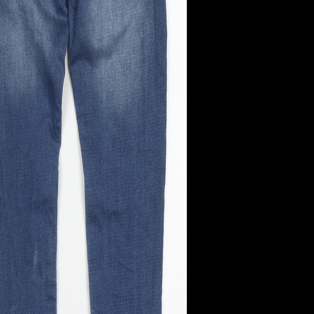 LFT Boys Blue  Cotton Skinny Jeans Size 11-12 Years  Regular Button