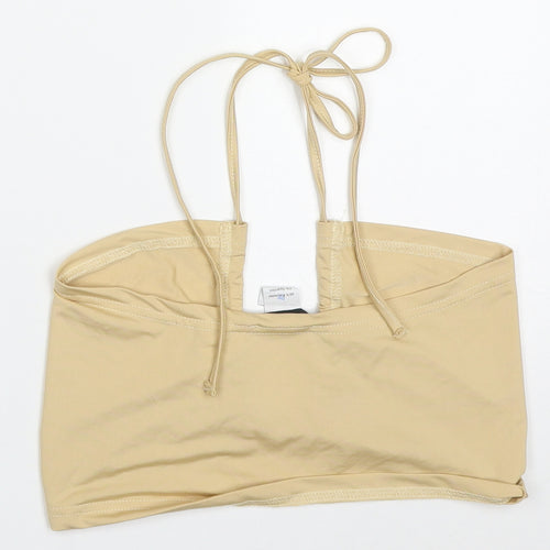 SheIn Womens Beige  Polyester Cropped Tank Size XS Halter