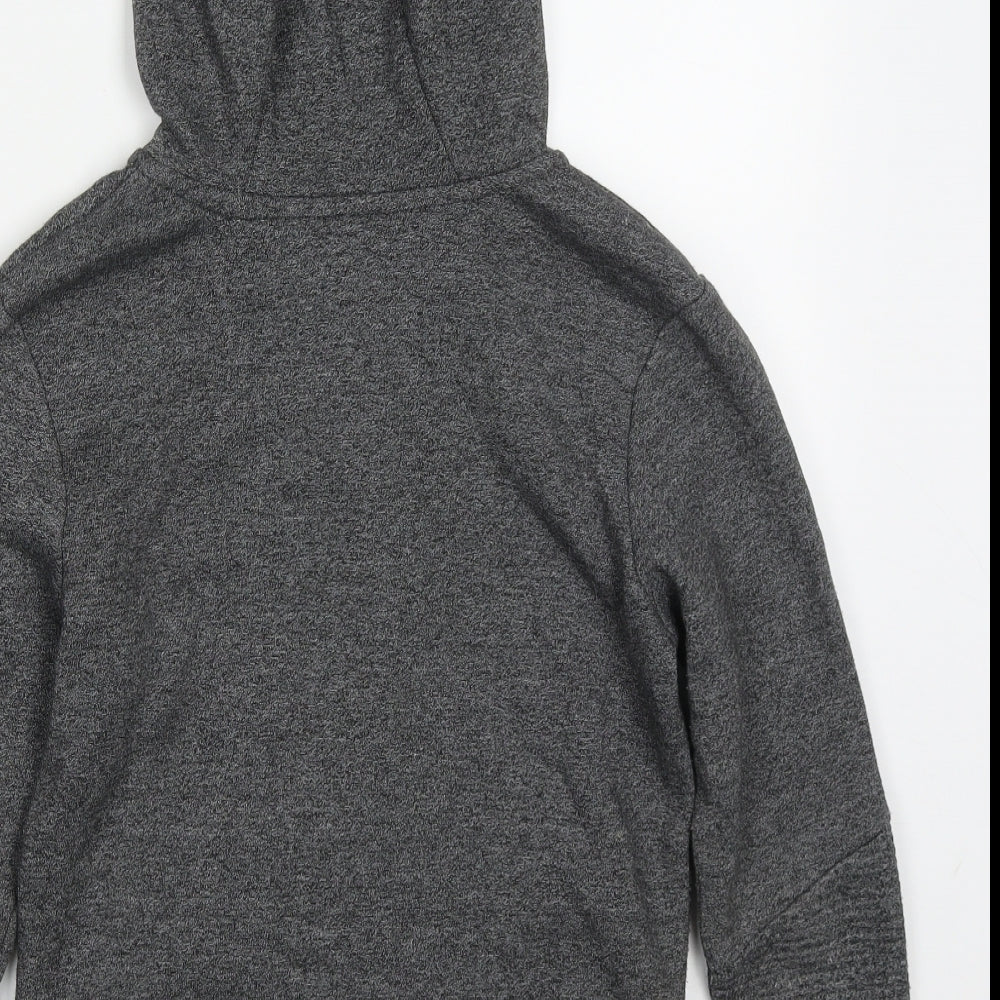 George Boys Grey  Cotton Full Zip Hoodie Size 9-10 Years  Zip