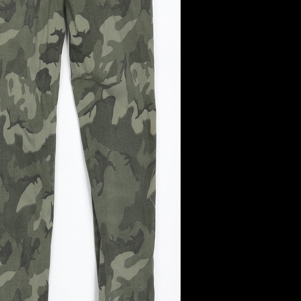 NEXT Boys Green Camouflage Cotton Tapered Jeans Size 11 Years  Regular Drawstring