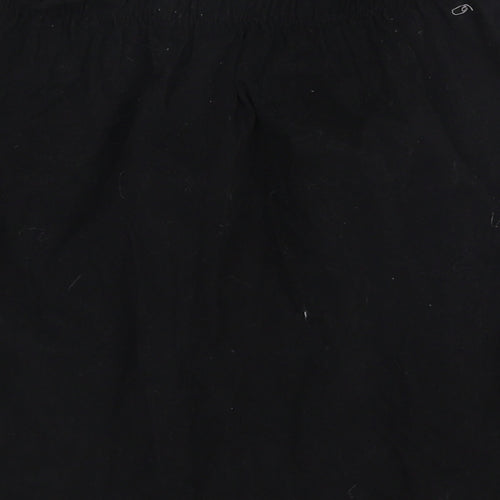Preworn Womens Black  Cotton Mini Skirt Size 26 in