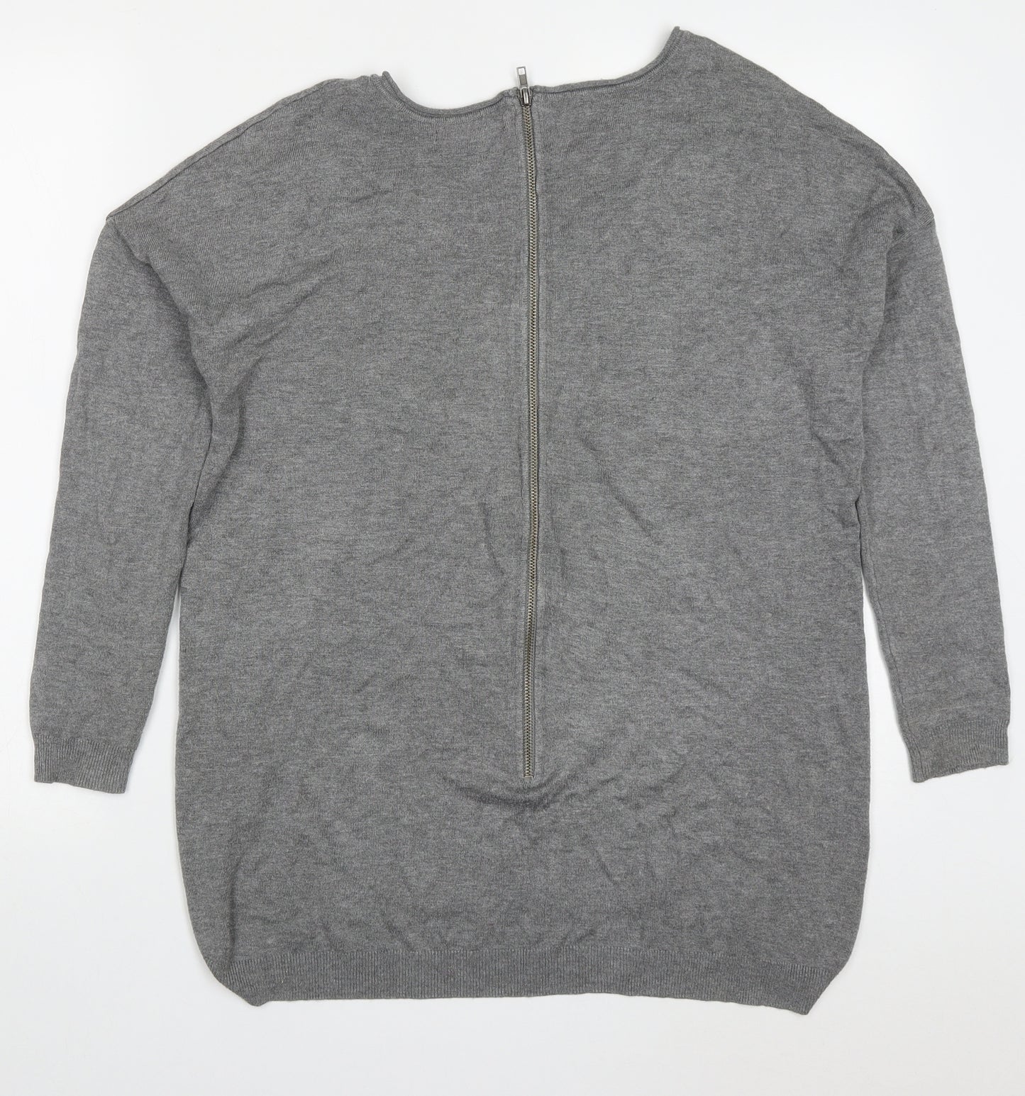 Atmosphere Womens Grey Round Neck  Viscose Pullover Jumper Size S
