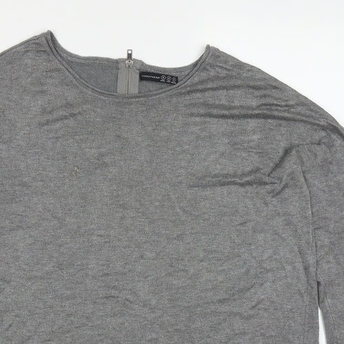 Atmosphere Womens Grey Round Neck  Viscose Pullover Jumper Size S