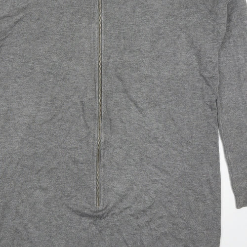Atmosphere Womens Grey Round Neck  Viscose Pullover Jumper Size S