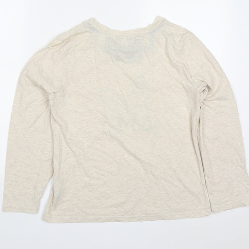 Primark Womens Beige Solid Polyester Top Pyjama Top Size 10   - Mickey Mouse