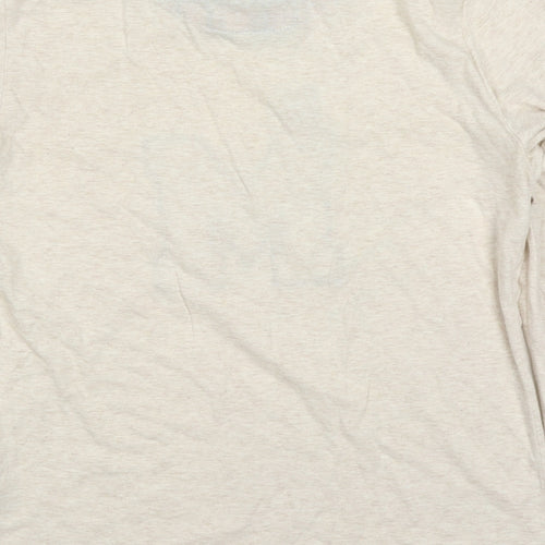 Primark Womens Beige Solid Polyester Top Pyjama Top Size 10   - Mickey Mouse
