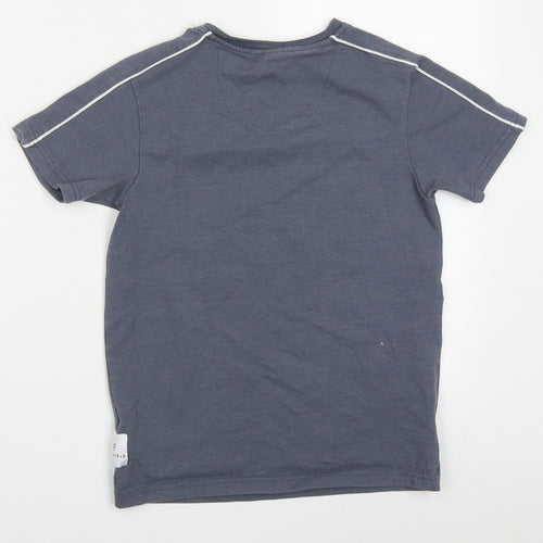 Holyfield Boys Grey  Cotton Basic T-Shirt Size 10-11 Years Crew Neck Pullover