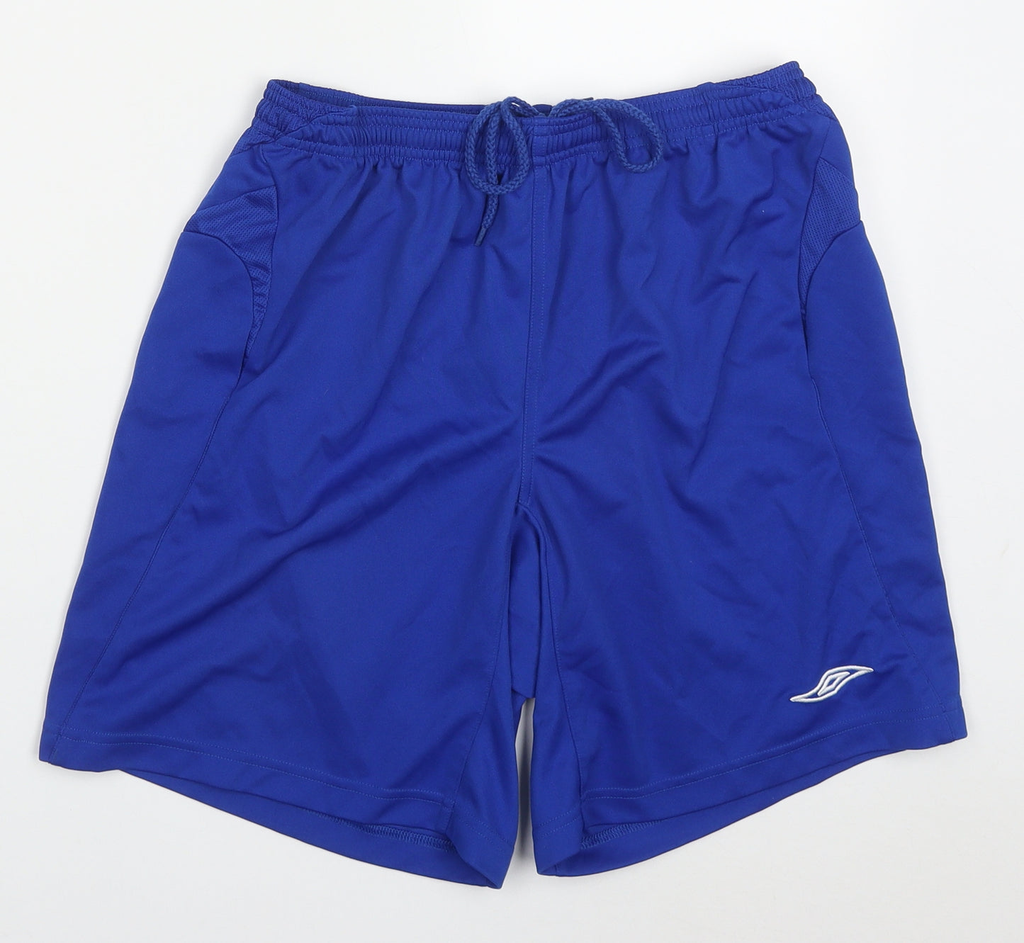 Umbro Mens Blue  Polyester Sweat Shorts Size L L6 in Regular Drawstring