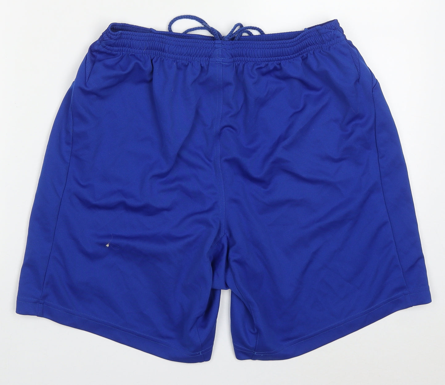 Umbro Mens Blue  Polyester Sweat Shorts Size L L6 in Regular Drawstring