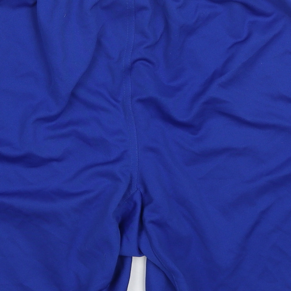 Umbro Mens Blue  Polyester Sweat Shorts Size L L6 in Regular Drawstring