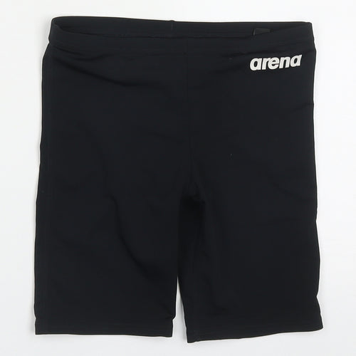 Arena Boys Black  Polyester Biker Shorts Size 12-13 Years  Regular Drawstring