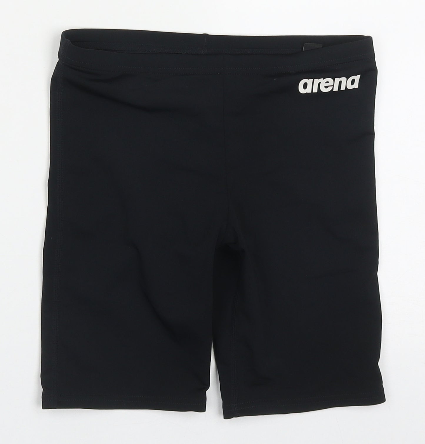 Arena Boys Black  Polyester Biker Shorts Size 12-13 Years  Regular Drawstring
