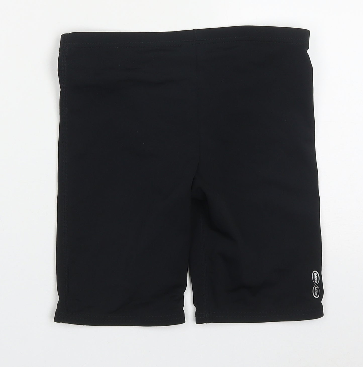 Arena Boys Black  Polyester Biker Shorts Size 12-13 Years  Regular Drawstring