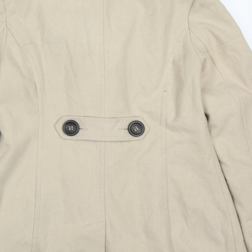 Atmosphere Womens Beige   Pea Coat Coat Size 12  Button