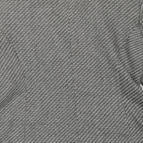 Marks & Spencer Womens Grey Herringbone Wool Jacket Blazer Size 14