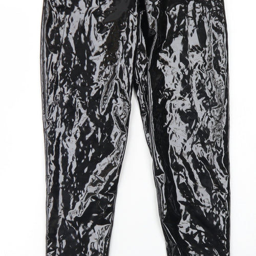 Stylewise Womens Black  Polyester Trousers  Size 10 L29 in Regular Zip