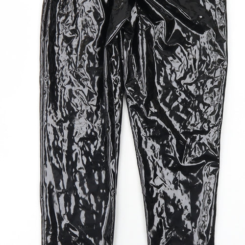 Stylewise Womens Black  Polyester Trousers  Size 10 L29 in Regular Zip