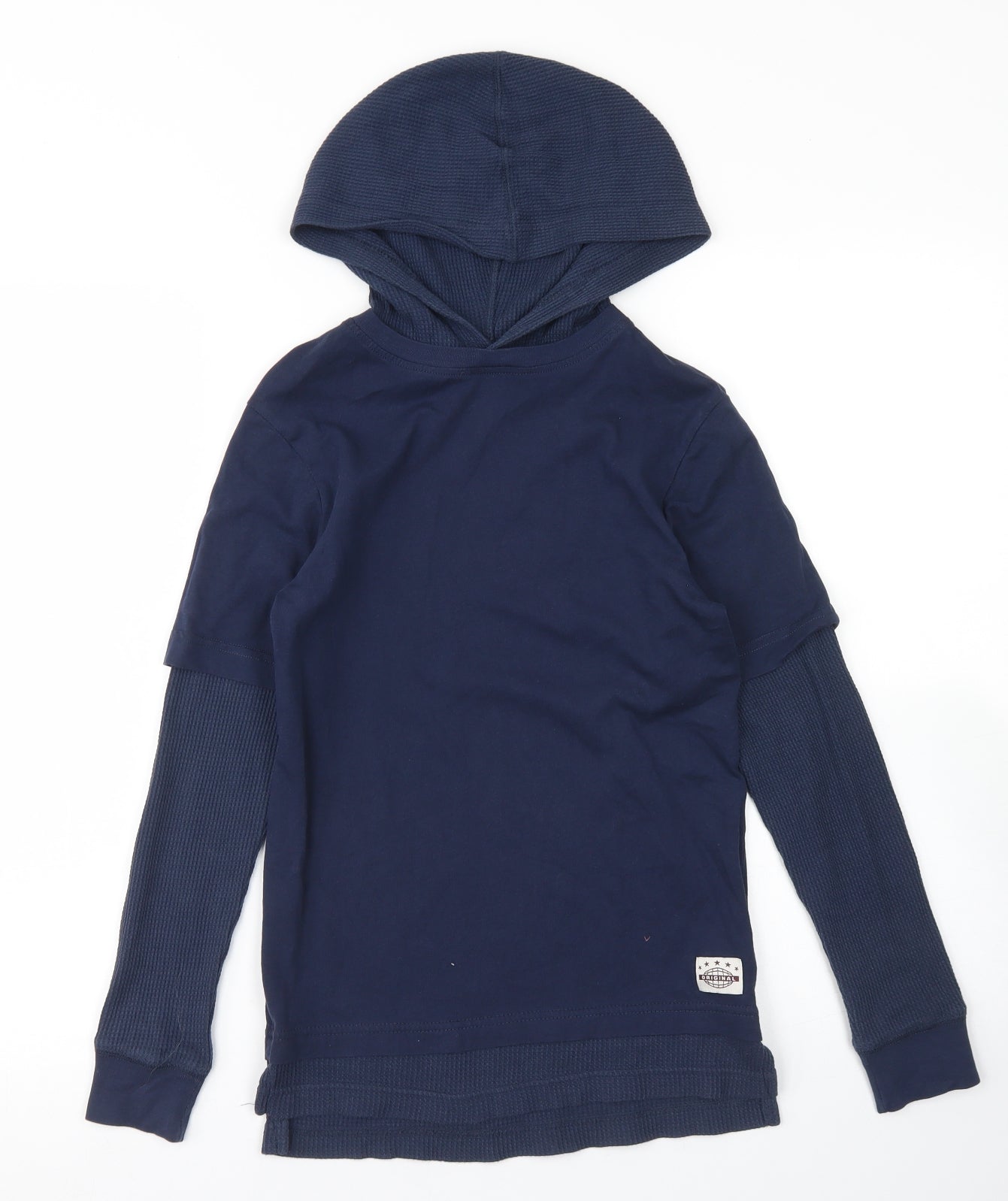 H&M Boys Blue  Cotton Pullover Hoodie Size 9-10 Years