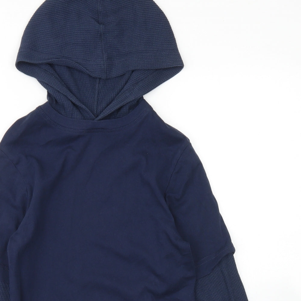 H&M Boys Blue  Cotton Pullover Hoodie Size 9-10 Years