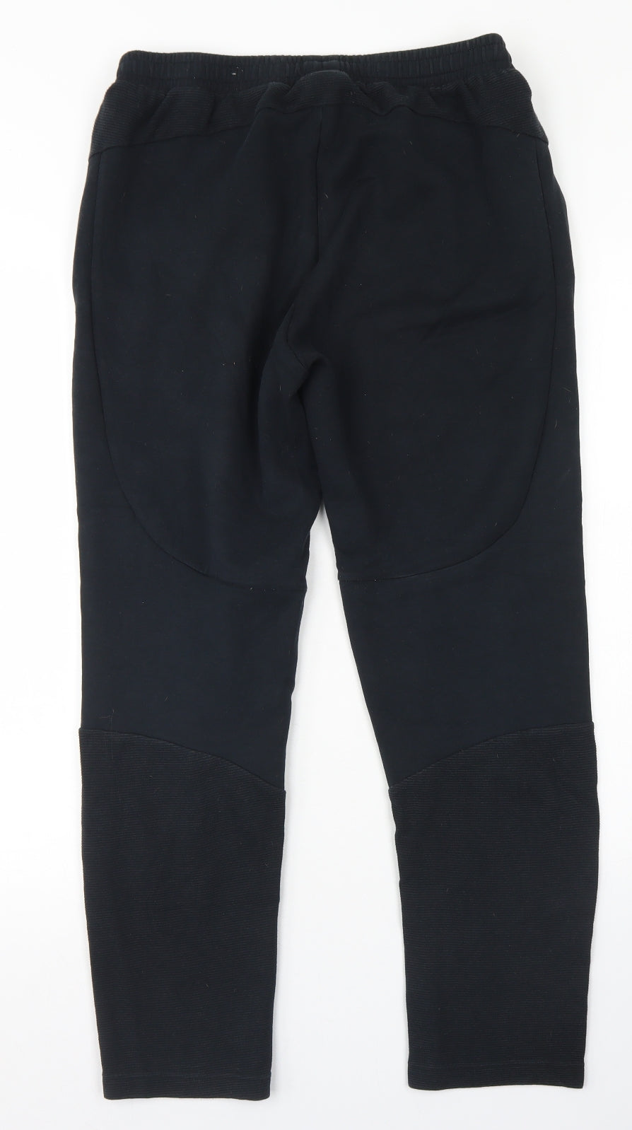 PUMA Mens Black  Cotton Jogger Trousers Size M L27 in Regular Drawstring