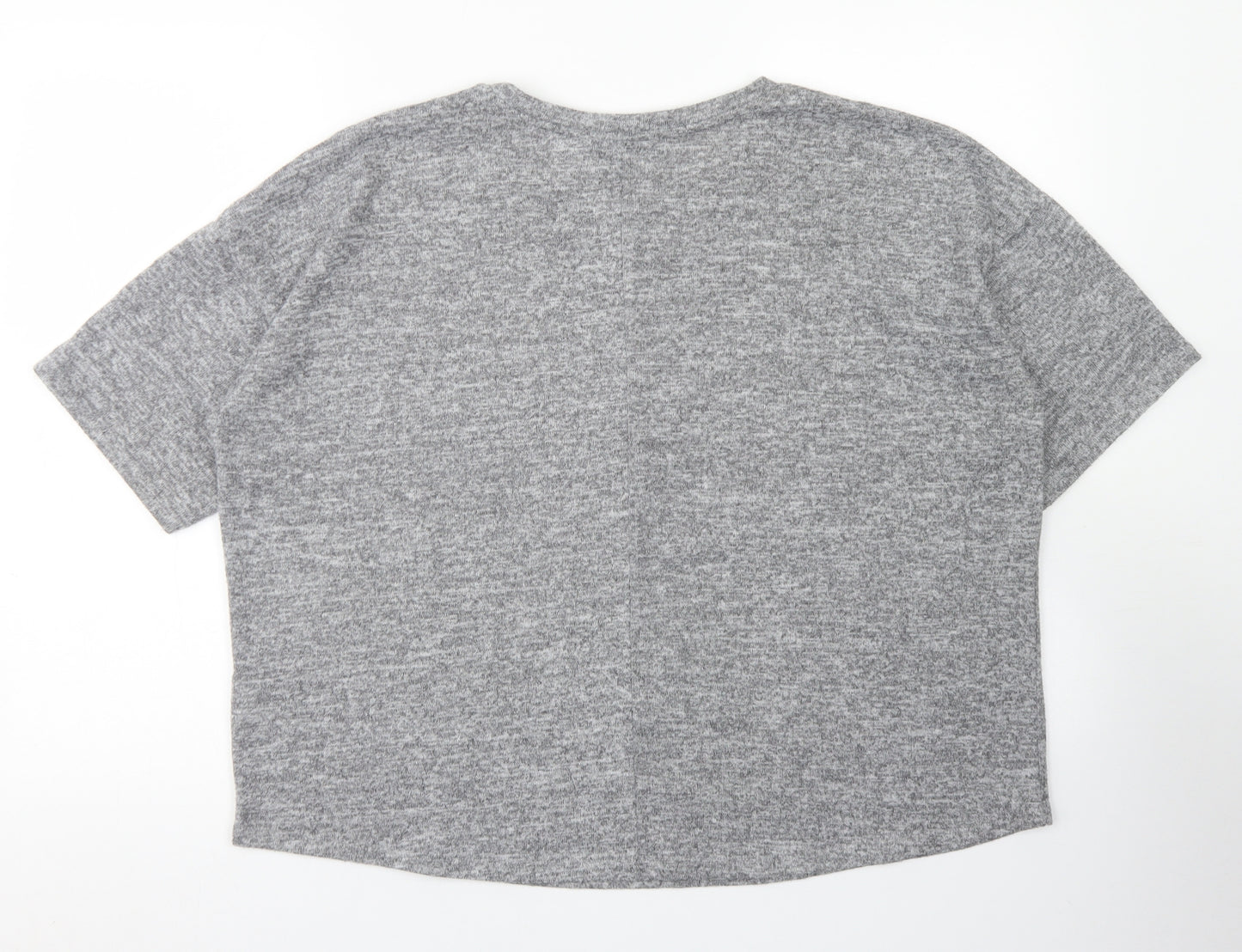 Primark Womens Grey  Polyester Basic T-Shirt Size S Crew Neck