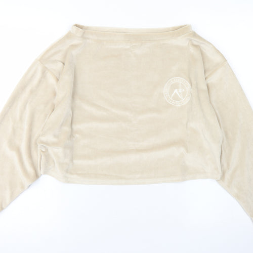 ASOS Womens Brown  Polyester Pullover Sweatshirt Size 10   - Cropped