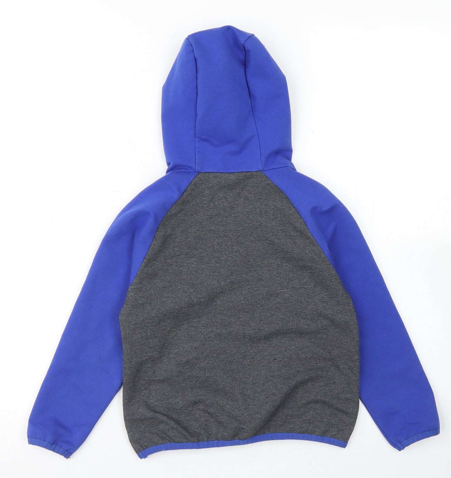 Dunnes Stores Boys Grey Colourblock Cotton Pullover Hoodie Size 6-7 Years