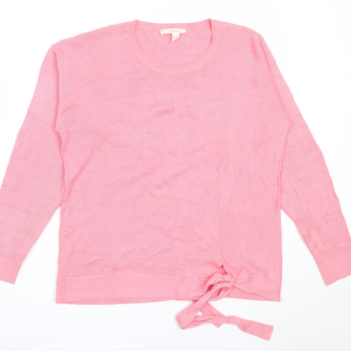 Esprit Womens Pink Round Neck  Acrylic Pullover Jumper Size S